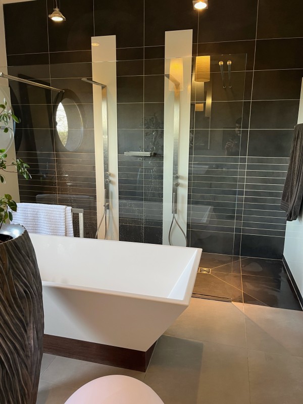 salle de bain douche et baignoire 